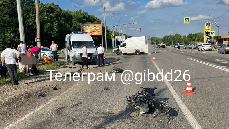  Мотоциклист погиб в аварии с «Газелью» на Ставрополье