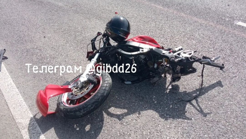 Мотоциклист лишился ноги в аварии вблизи Кисловодска