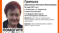 Женщину с каштановыми волосами ищут на Ставрополье с 14 февраля