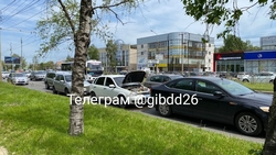 Четыре автомобиля столкнулись в Ставрополе 