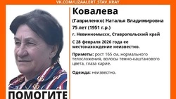 Почти месяц ищут темноглазую пенсионерку из Невинномысска