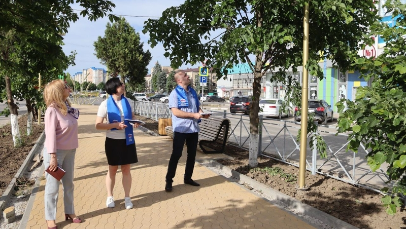 Партдесант осмотрел благоустройство парка и бульвара на Ставрополье