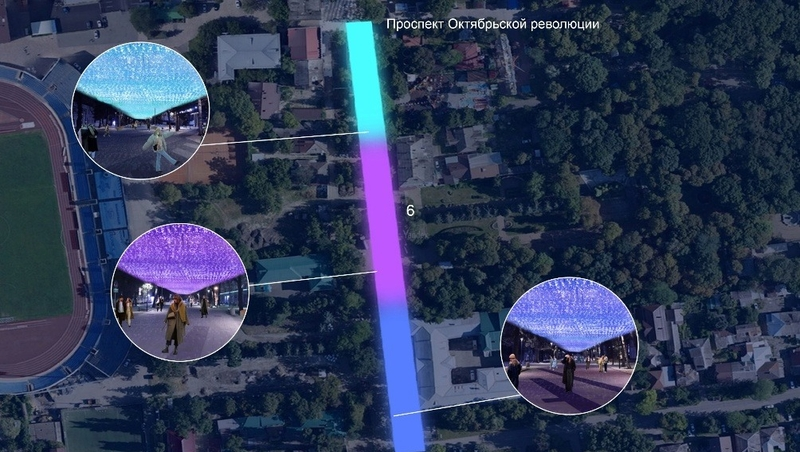 Новое «звёздное небо» появится в пешеходной зоне в Ставрополе
