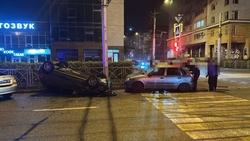 В ДТП с опрокидыванием автомобиля в Ставрополе пострадала несовершеннолетняя