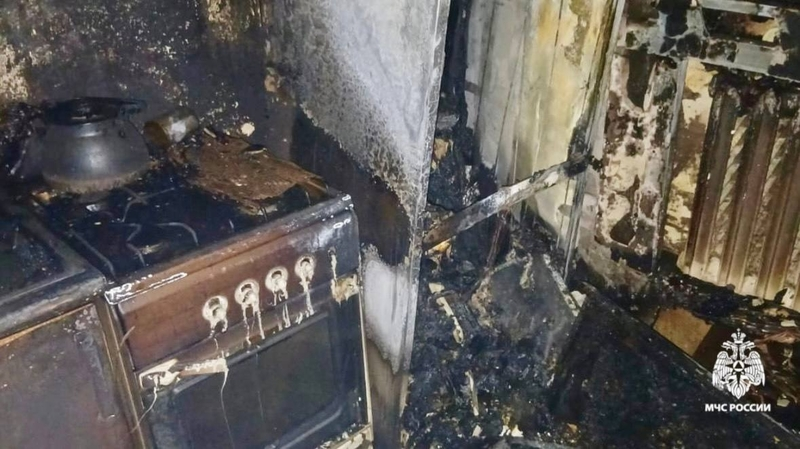 В Невинномысске сгорела кухня в многоквартирном доме