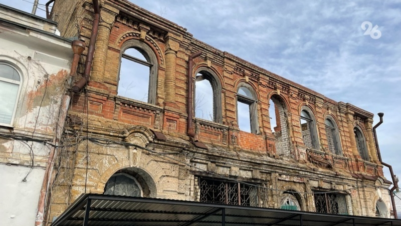 Каменный особняк, сгоревший в Ставрополе, ждёт восстановления
