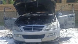 Легковушка сгорела в Шпаковском округе