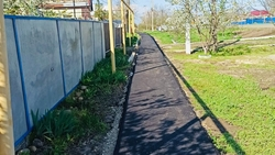 В селе на Ставрополье по регпроекту обновили 1 км пешеходной дорожки