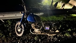 Мотоциклист-бесправник попал в аварию в Кочубеевском округе