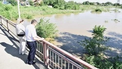 Уровень воды в русле реки Калаус в Светлограде составляет 9,71 м