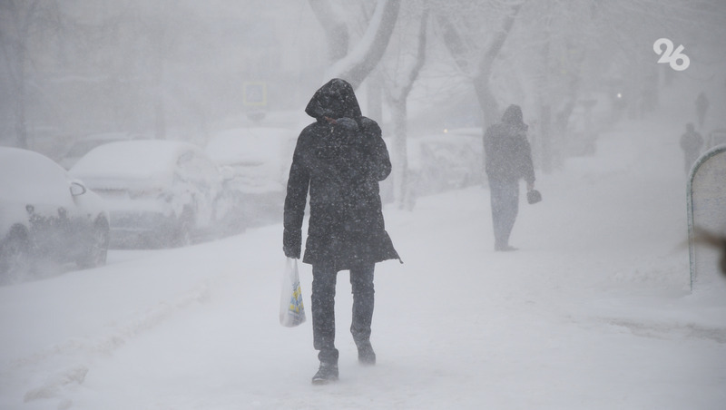 Ставропольцев предупредили о сильном ветре и снегопадах в конце недели