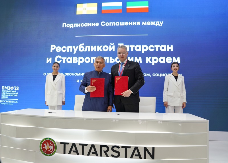 Главы Ставрополья и Татарстана договорились о сотрудничестве регионов