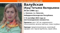 Пропавшую в КБР женщину разыскивают с 13 сентября 