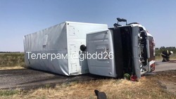 На Ставрополье водитель легковушки уснул за рулём и врезался в грузовик — два человека пострадали