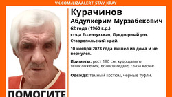 Пропавшего пожилого мужчину в чёрном костюме ищут на Ставрополье