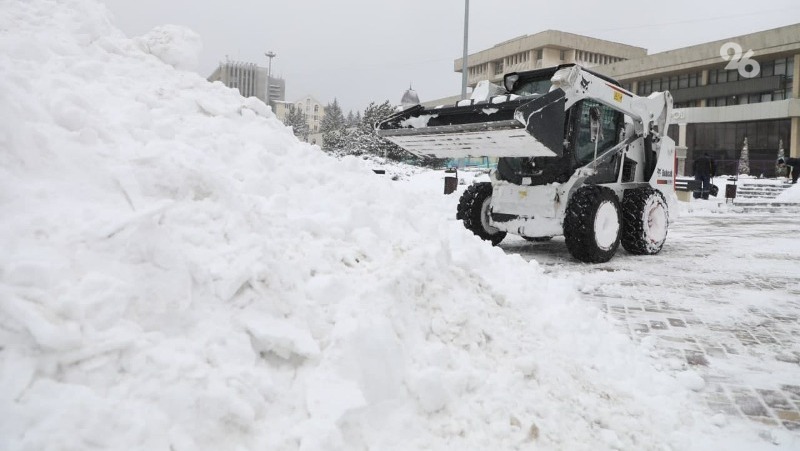 Около четырёх тысяч тонн снега вывезли из Ставрополя за два дня