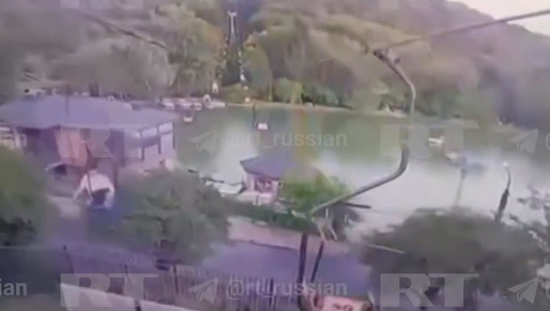 Момент обрыва канатки в Нальчике попал на видео