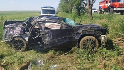 Три пассажира иномарки пострадали в ДТП в Арзгирском округе