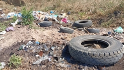 Россельхознадзор обнаружил крупную свалку на сельхозземлях в Андроповском округе