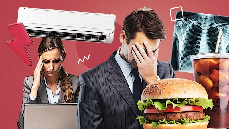 Гиподинамия, проблемы со зрением и фастфуд: как офисным работникам избежать проблем со здоровьем