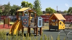 Новая детская площадка появилась в селе Кочубеевского округа