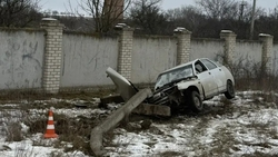 Пьяная автомобилистка-бесправница протаранила опору ЛЭП на трассе Ставрополья