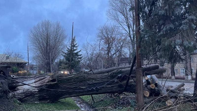 В Изобильненском и Новоалександровском округах ветер оборвал электропровода