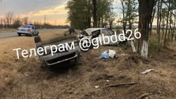 Водитель иномарки устроил ДТП на трассе Ставрополья и скрылся с места аварии 