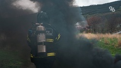 Сухая трава загорелась в Шпаковском округе 
