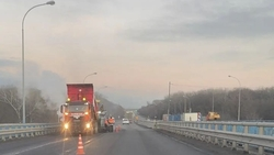 Пробка образовалась у моста через реку Кубань на Ставрополье