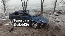 Из-за превышенной скорости автомобиль перевернулся в ДТП на Ставрополье 