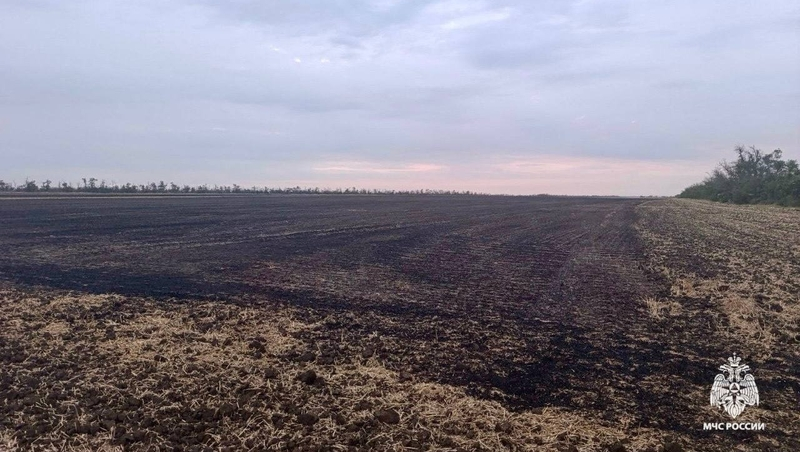 В селе Камбулат ликвидировали ландшафтный пожар на площади 71 га