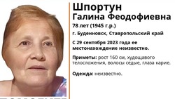 Худощавая пенсионерка пропала в Будённовске