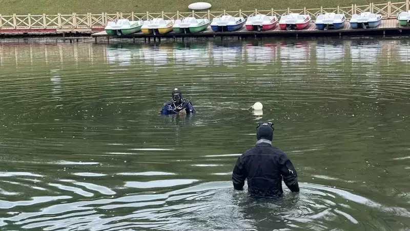 Дно Старого озера в Кисловодске начали чистить водолазы перед купальным сезоном