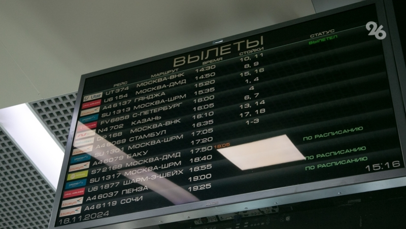 Рейс из Бодрума прилетит в Минводы с опозданием на 12 часов