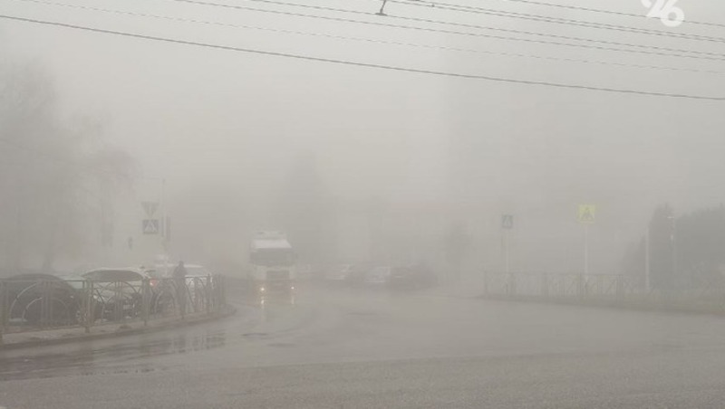 Сильный туман опустился на трассу в Шпаковском округе 