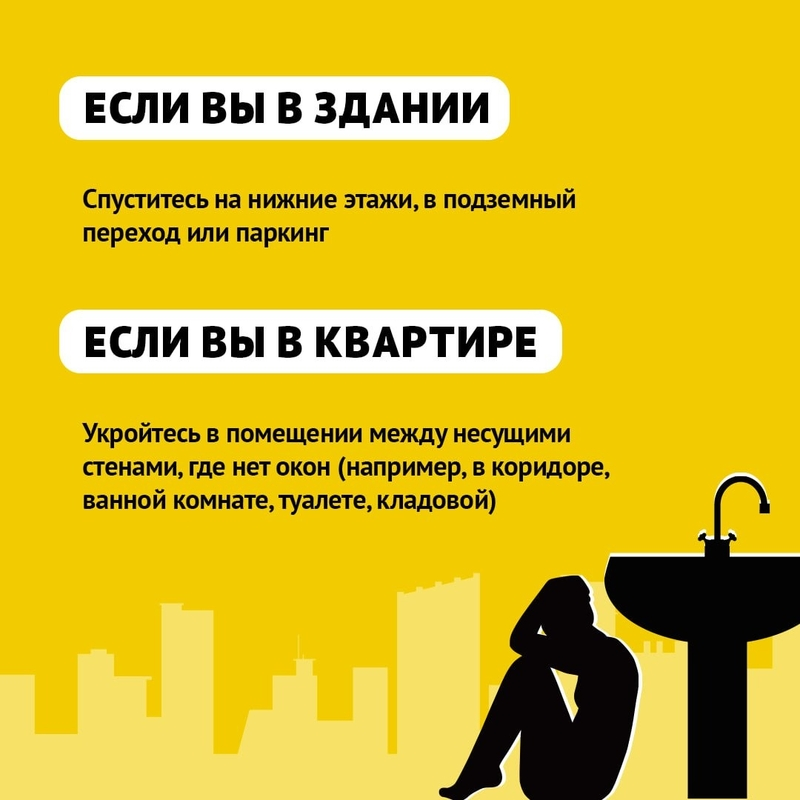 Если ракетная атака застала вас в здании