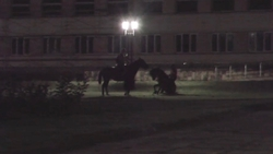 Двое всадников изуродовали школьный газон в центре Кисловодска