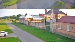 Землетрясение попало на камеры в селе Северной Осетии