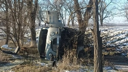 «УАЗ» опрокинулся после столкновения с автобусом на Ставрополье