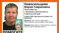 Пропавшую пенсионерку в бежевой шапке ищут на Ставрополье 