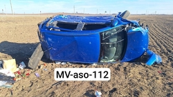 Автомобиль перевернулся в Минераловодском округе 