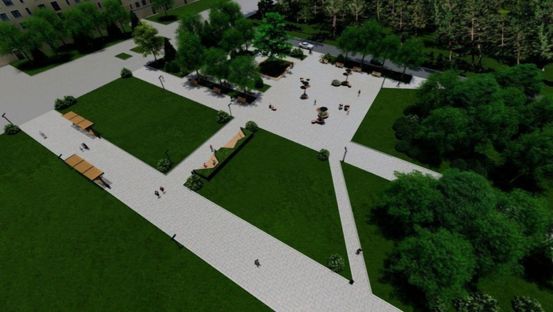 Рабочие приступили к благоустройству сквера на севере Ставрополя