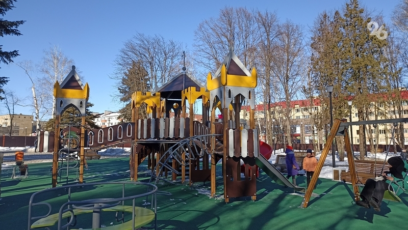 Сквер «Молодёжный» в Михайловске благоустроили без вырубки деревьев