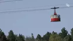 В Кисловодске из-за непогоды временно прекратила работу канатка