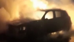 В Новоалександровском округе потушили загоревшийся на ходу автомобиль