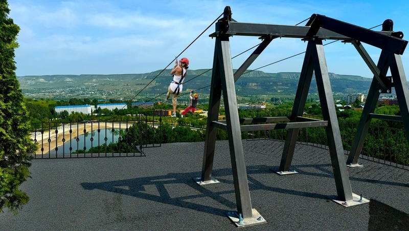 Первый на Ставрополье зиплайн над озером установят в Кисловодске