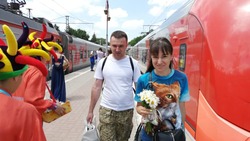 В Кисловодске торжественно встретили туристов из Екатеринбурга 