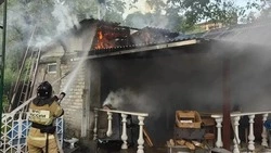 Баня сгорела в частном доме Кисловодска