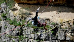 Соревнования по хайлайну и скалолазанию завершились в Кисловодске